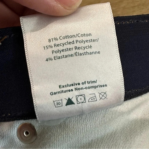 JAG Ruby Mid-Rise Straight Crop Christopher Blue Raw Hem Denim Size 20W NWT - Picture 8 of 11